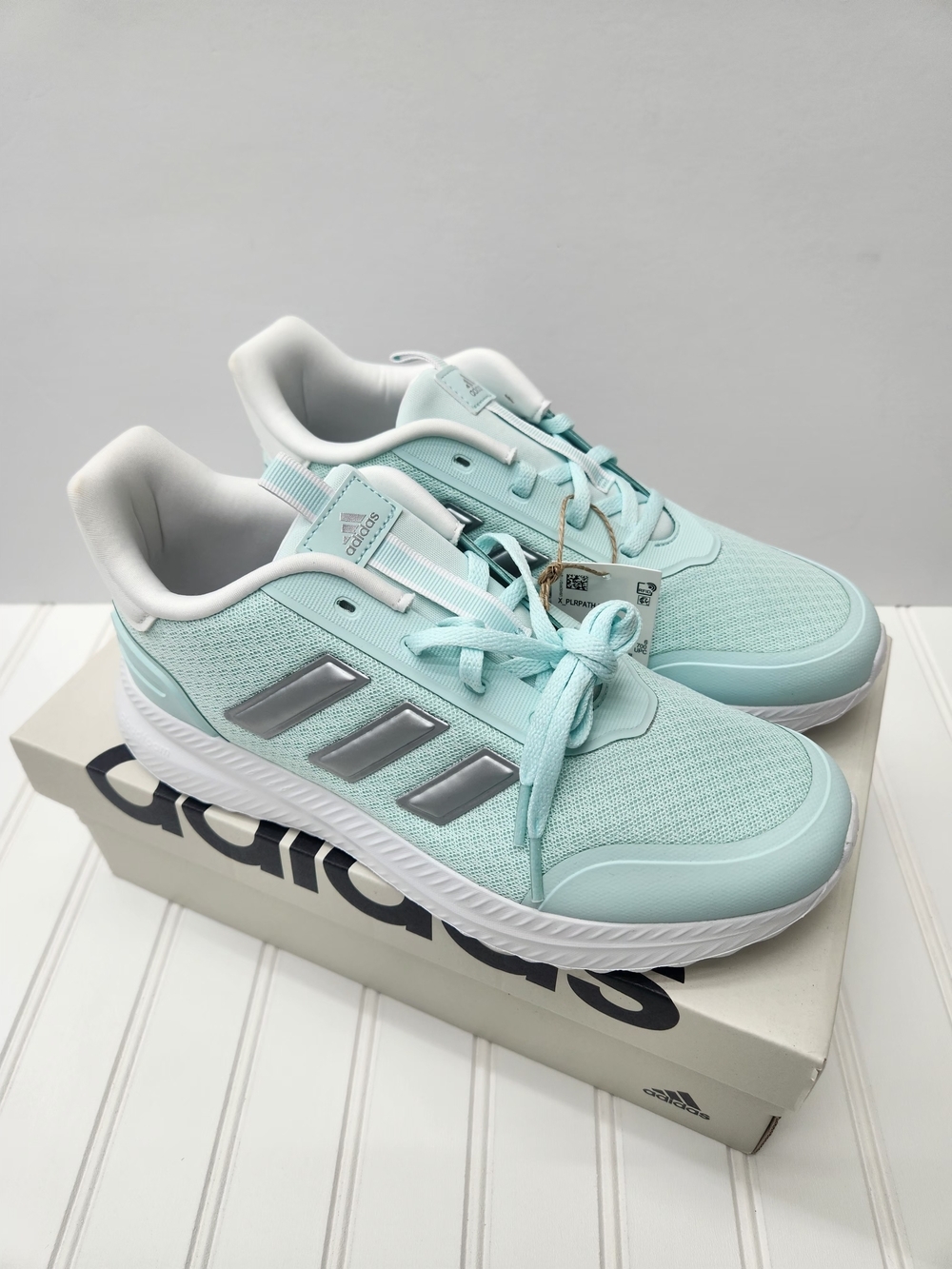 NWT Adidas Big Kid's Cloudfoam Running Shoes in Mint Green Size 6.5